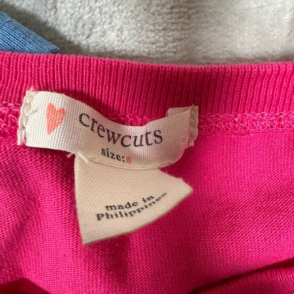 Crewcuts Girls Dress Size 6 Lot of Two Dresses PInk, Blue & White w Pockets - Picture 3 of 8